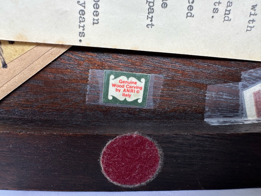 Helmut Diller (1911-1984) Rare Carved Wooden German Shepherd Wood Carving By ANRI Italy 12.5W X 6D X 7.5H [Photo 17]