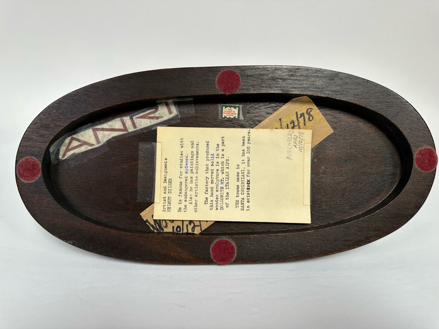 Helmut Diller (1911-1984) Rare Carved Wooden German Shepherd Wood Carving By ANRI Italy 12.5W X 6D X 7.5H [Photo 14]