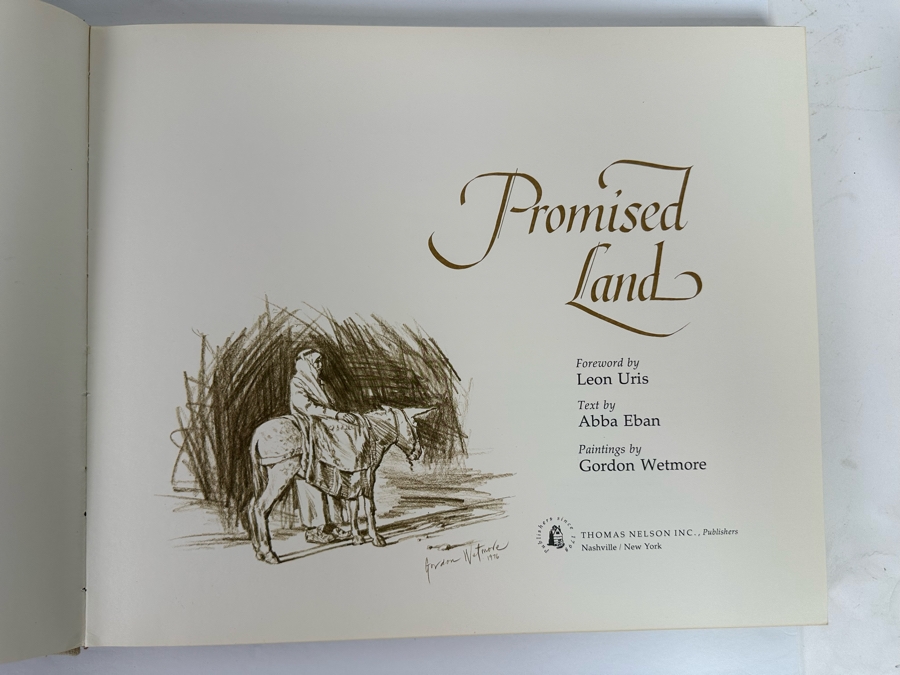 Limited First Edition Hardcover Book Promised Land By Leon Uris, Abba Eban & Gordon Wetmore 1978 [Photo 6]