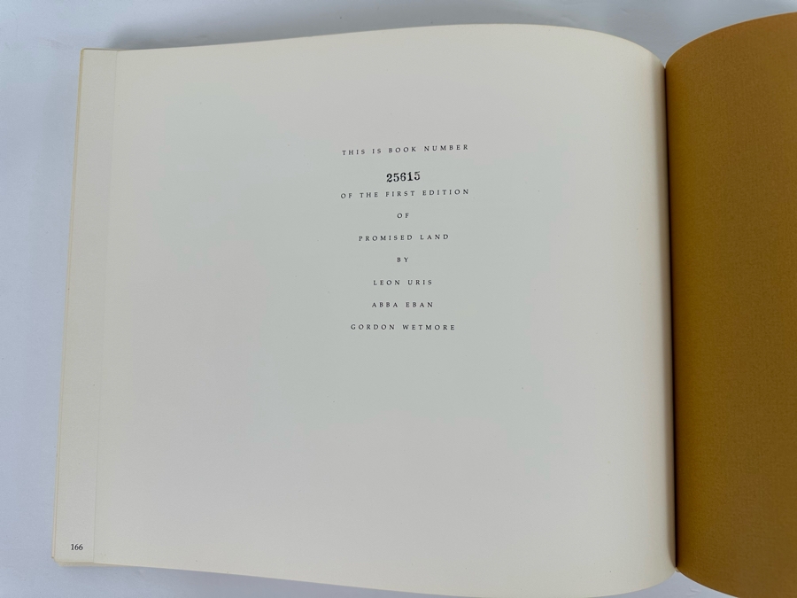 Limited First Edition Hardcover Book Promised Land By Leon Uris, Abba Eban & Gordon Wetmore 1978 [Photo 20]