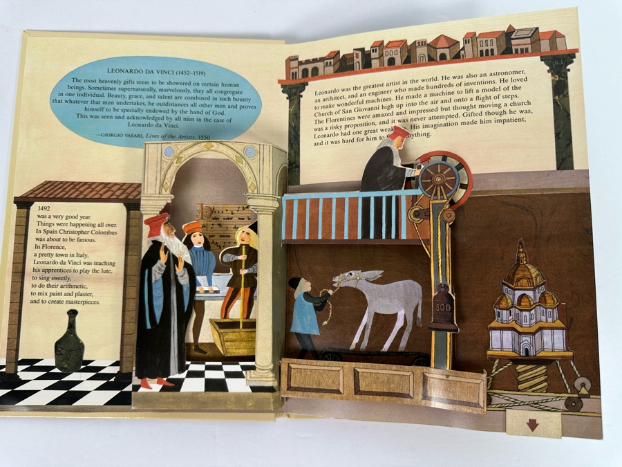 First Edition Leonardo Da Vinci Pop-Up Book 1984 [Photo 3]