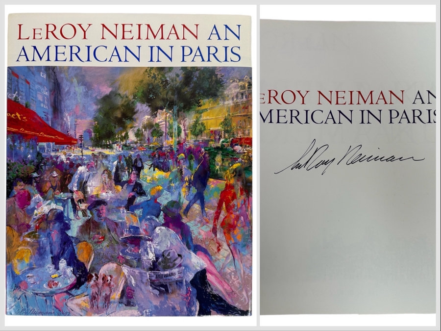 Signed First Edition Hardcover Book LeRoy Neiman An American In Paris Signed By LeRoy Neiman 1994