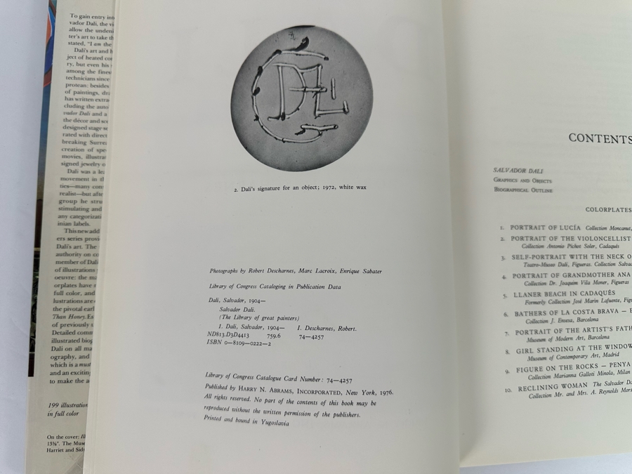 First Edition Hardcover Book Salvador Dali By Robert Descharnes 1976 [Photo 6]