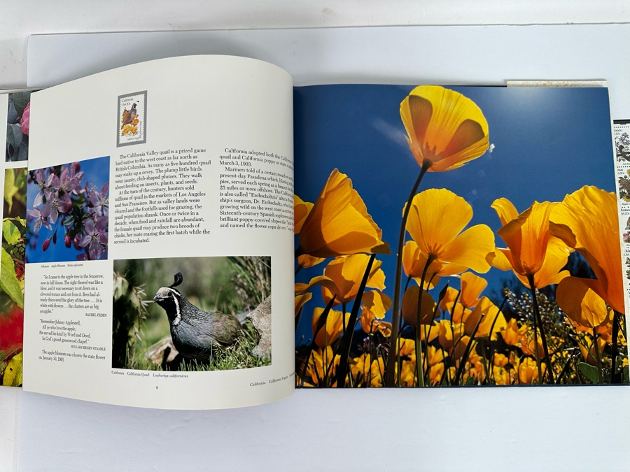 1982 U.S. Postal Service Birds And Flowers Of The Fifty States Hardcover Book With Mint Stamps [Photo 7]