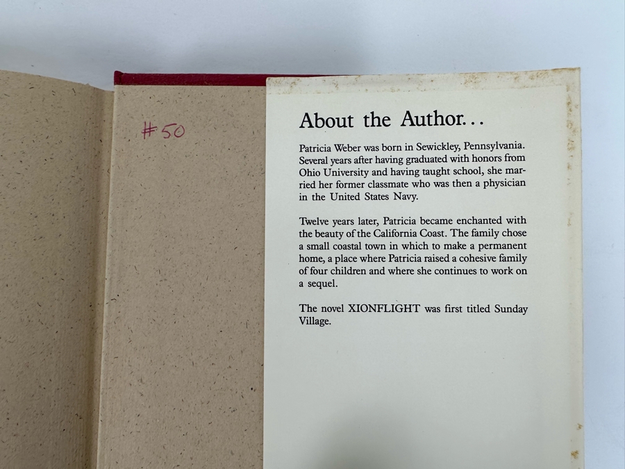 Limited First Edition Hardcover Book Xionflight By Patricia Weber 1986 [Photo 12]