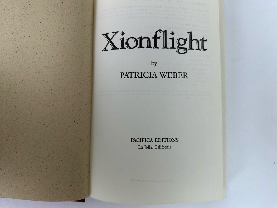 Limited First Edition Hardcover Book Xionflight By Patricia Weber 1986 [Photo 6]