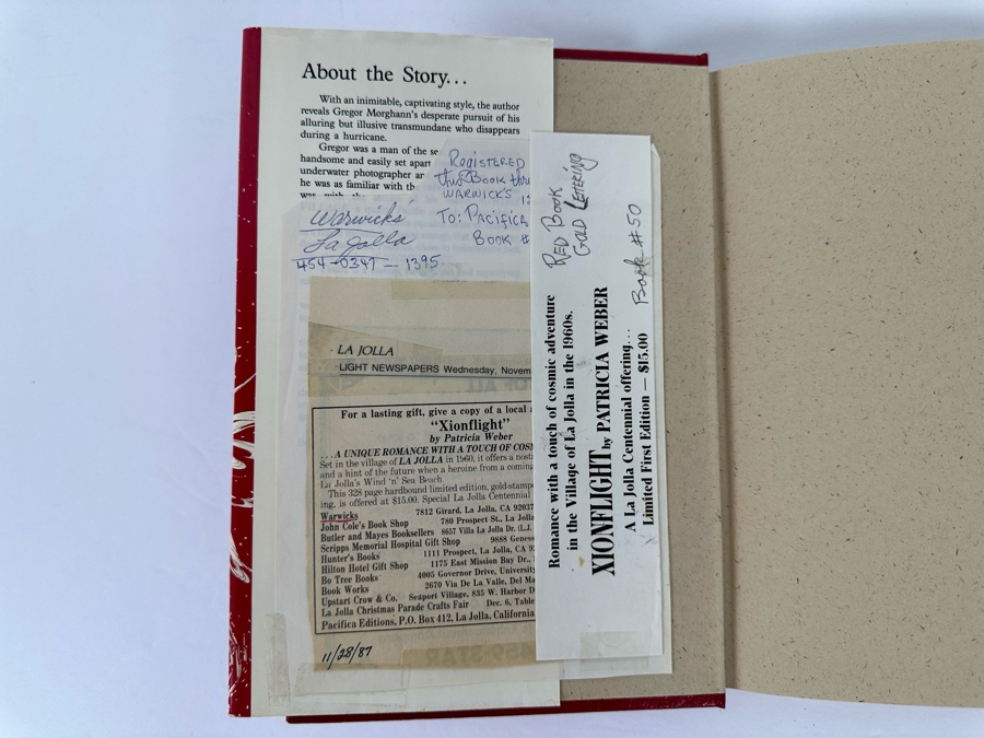 Limited First Edition Hardcover Book Xionflight By Patricia Weber 1986 [Photo 3]
