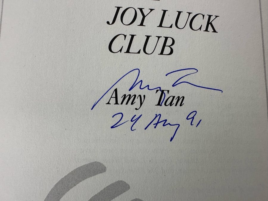 Signed First Edition Hardcover Book The Joy Luck Club Signed By Amy Tan 1989 [Photo 9]