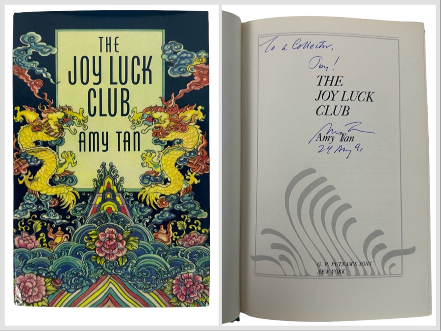 Signed First Edition Hardcover Book The Joy Luck Club Signed By Amy Tan 1989
