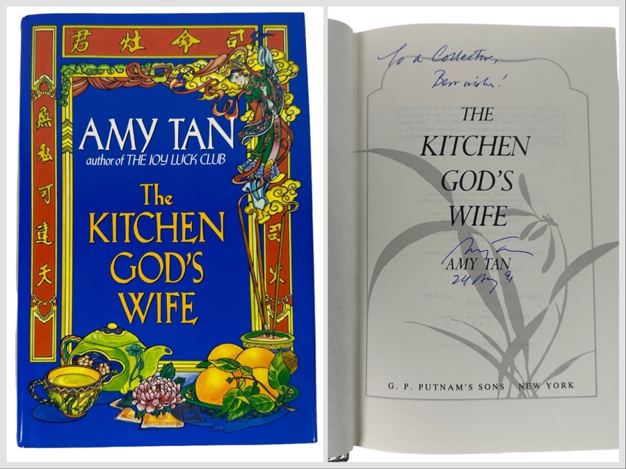 Signed First Edition Hardcover Book The Kitchen God's Wife Signed By Amy Tan 1991
