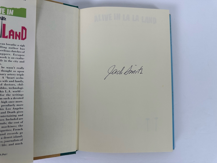 Signed First Edition Hardcover Book Alive In LaLaLand Signed By Jack Smith 1989 [Photo 6]