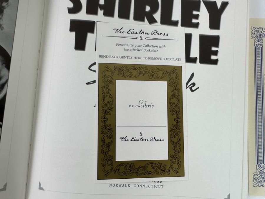 Signed Leather-Bound Hardcover Easton Press Book The Shirley Temple Scrapbook A Book Of Memories Personally Signed By Shirley Temple Black With Additional Certificate Of Authenticity Signed By Shirley Temple 2002 [Photo 11]