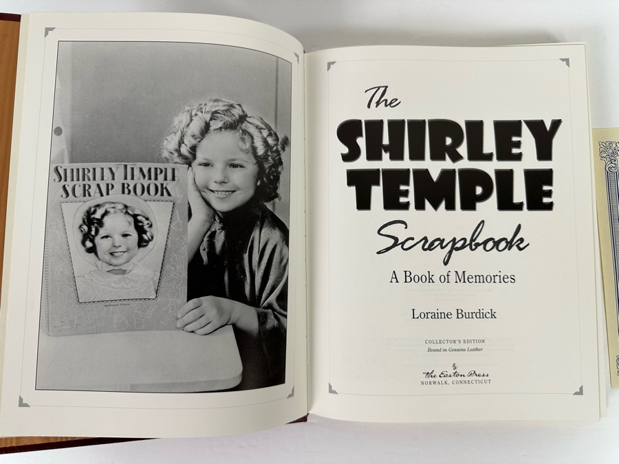 Signed Leather-Bound Hardcover Easton Press Book The Shirley Temple Scrapbook A Book Of Memories Personally Signed By Shirley Temple Black With Additional Certificate Of Authenticity Signed By Shirley Temple 2002 [Photo 10]