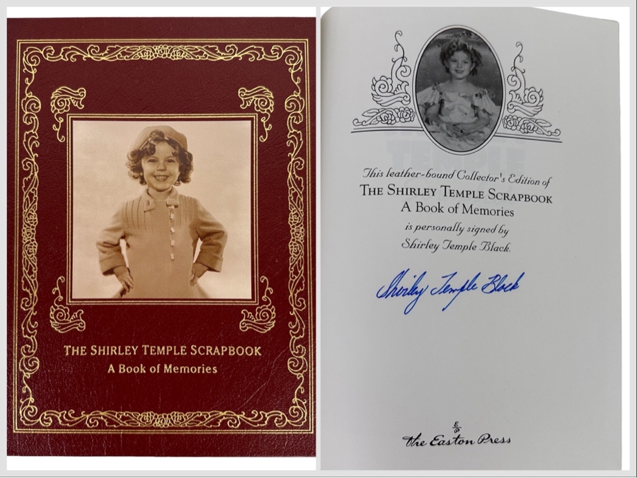 Signed Leather-Bound Hardcover Easton Press Book The Shirley Temple Scrapbook A Book Of Memories Personally Signed By Shirley Temple Black With Additional Certificate Of Authenticity Signed By Shirley Temple 2002 [Photo 1]