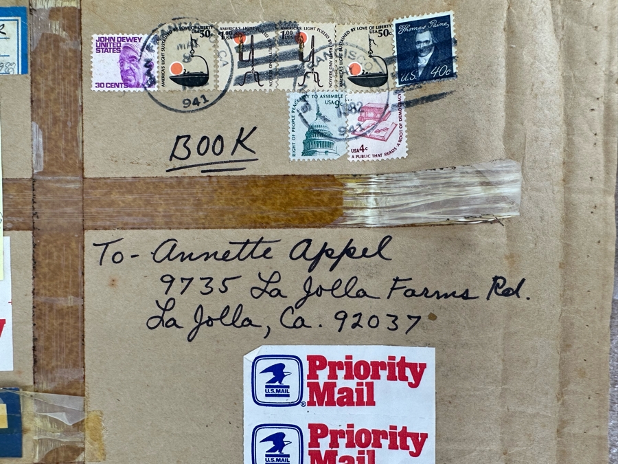Hand Signed Shirley Temple Hardcover Book With Four Shirley Temple Black Signatures: Doll Collector's Treasures Volume 3 Featuring Little Miss Shirley T. Includes Envelope Book Was Sent In With Shirley Temple Black's Return Address - See Photos [Photo 9]