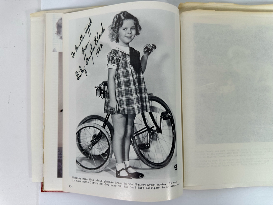 Hand Signed Shirley Temple Hardcover Book With Four Shirley Temple Black Signatures: Doll Collector's Treasures Volume 3 Featuring Little Miss Shirley T. Includes Envelope Book Was Sent In With Shirley Temple Black's Return Address - See Photos [Photo 18]