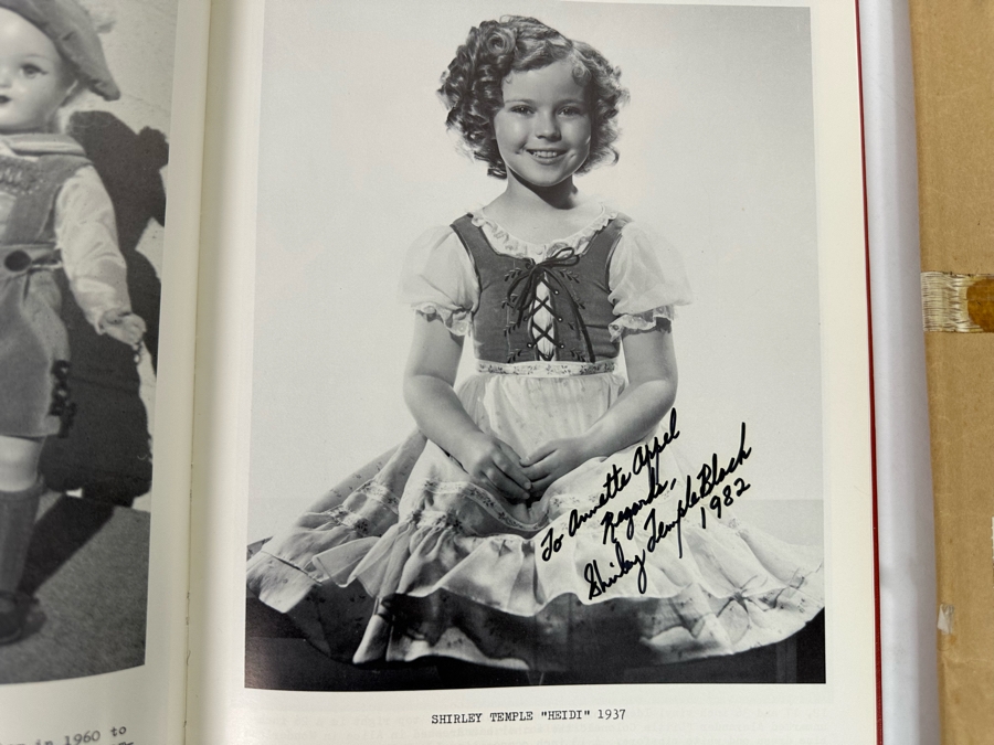 Hand Signed Shirley Temple Hardcover Book With Four Shirley Temple Black Signatures: Doll Collector's Treasures Volume 3 Featuring Little Miss Shirley T. Includes Envelope Book Was Sent In With Shirley Temple Black's Return Address - See Photos [Photo 22]
