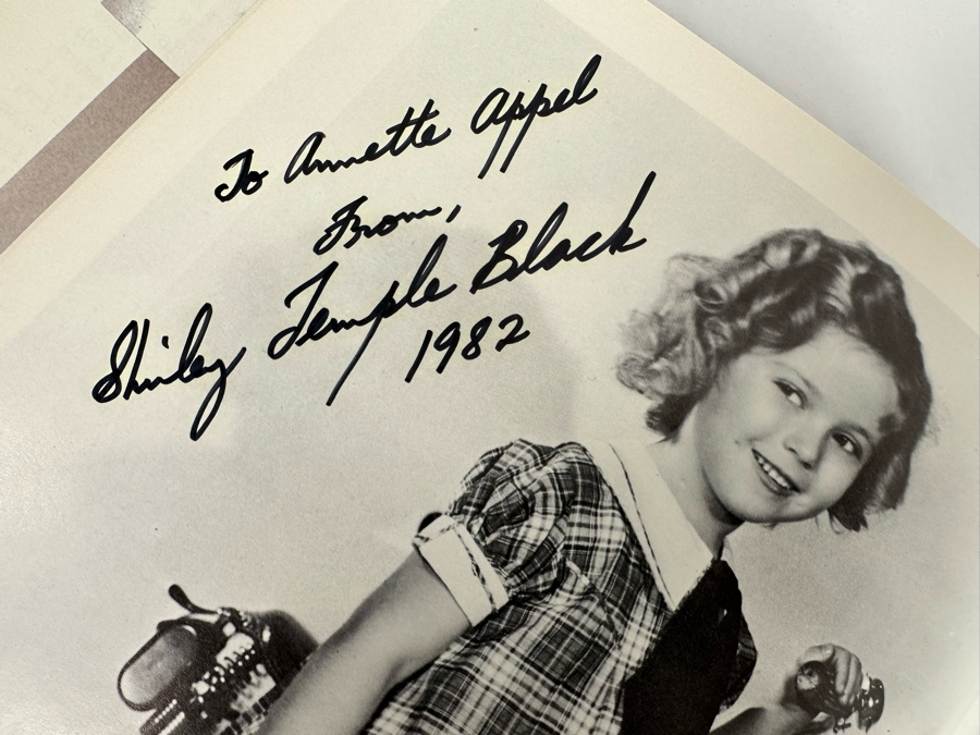 Hand Signed Shirley Temple Hardcover Book With Four Shirley Temple Black Signatures: Doll Collector's Treasures Volume 3 Featuring Little Miss Shirley T. Includes Envelope Book Was Sent In With Shirley Temple Black's Return Address - See Photos [Photo 19]