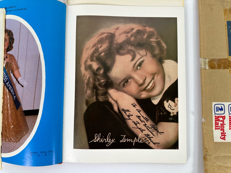 Hand Signed Shirley Temple Hardcover Book With Four Shirley Temple Black Signatures: Doll Collector's Treasures Volume 3 Featuring Little Miss Shirley T. Includes Envelope Book Was Sent In With Shirley Temple Black's Return Address - See Photos [Photo 16]