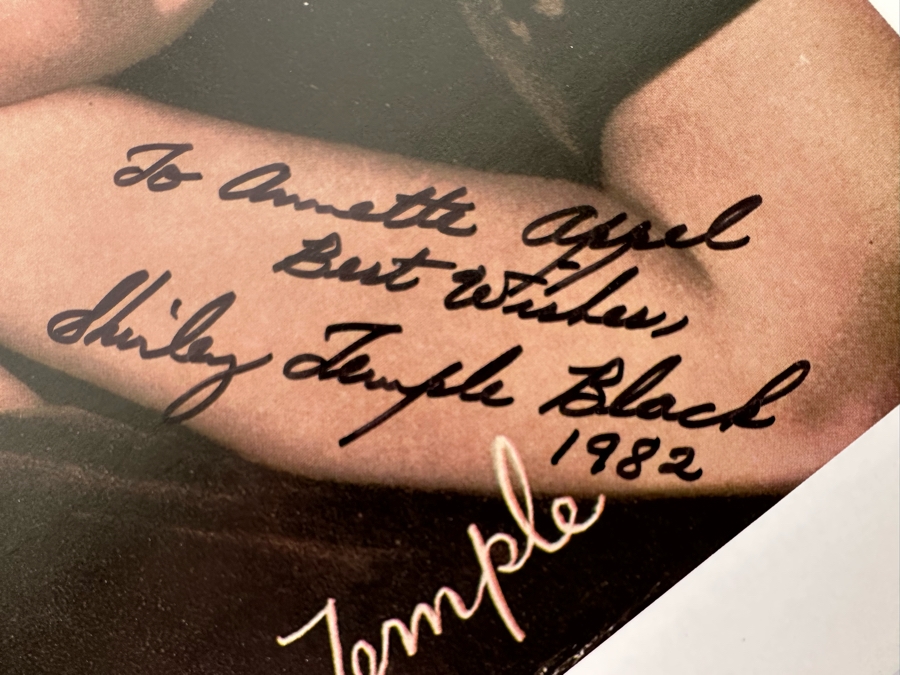 Hand Signed Shirley Temple Hardcover Book With Four Shirley Temple Black Signatures: Doll Collector's Treasures Volume 3 Featuring Little Miss Shirley T. Includes Envelope Book Was Sent In With Shirley Temple Black's Return Address - See Photos [Photo 17]