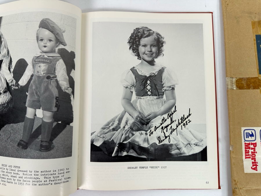 Hand Signed Shirley Temple Hardcover Book With Four Shirley Temple Black Signatures: Doll Collector's Treasures Volume 3 Featuring Little Miss Shirley T. Includes Envelope Book Was Sent In With Shirley Temple Black's Return Address - See Photos [Photo 21]
