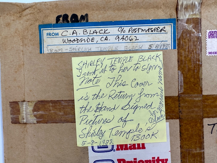 Hand Signed Shirley Temple Hardcover Book With Four Shirley Temple Black Signatures: Doll Collector's Treasures Volume 3 Featuring Little Miss Shirley T. Includes Envelope Book Was Sent In With Shirley Temple Black's Return Address - See Photos [Photo 8]