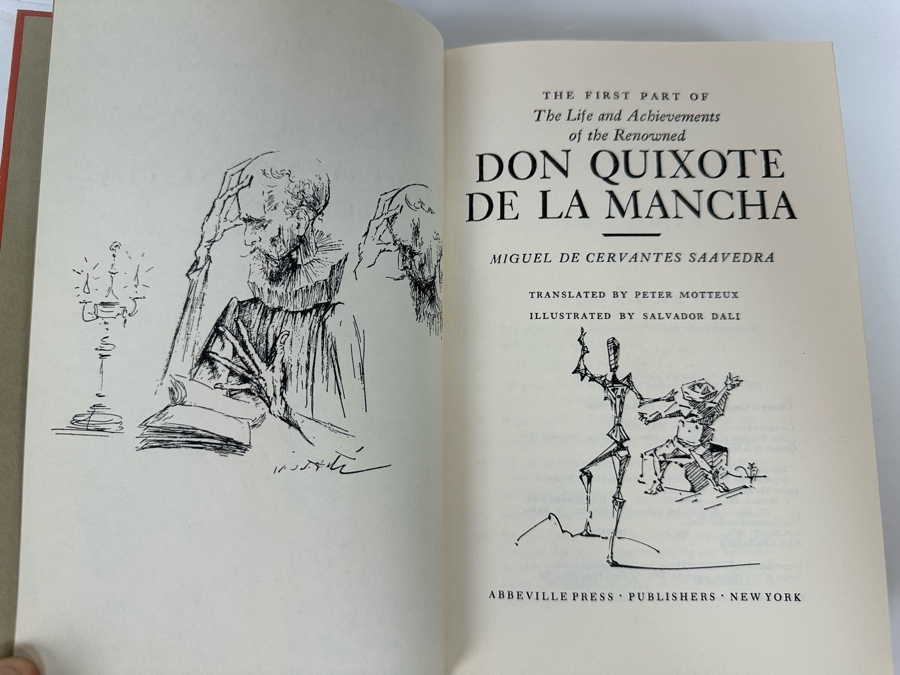 First Edition Hardcover Book Don Quixote De La Mancha Illustrated By Salvador Dali Abbeville Press 1979 [Photo 3]