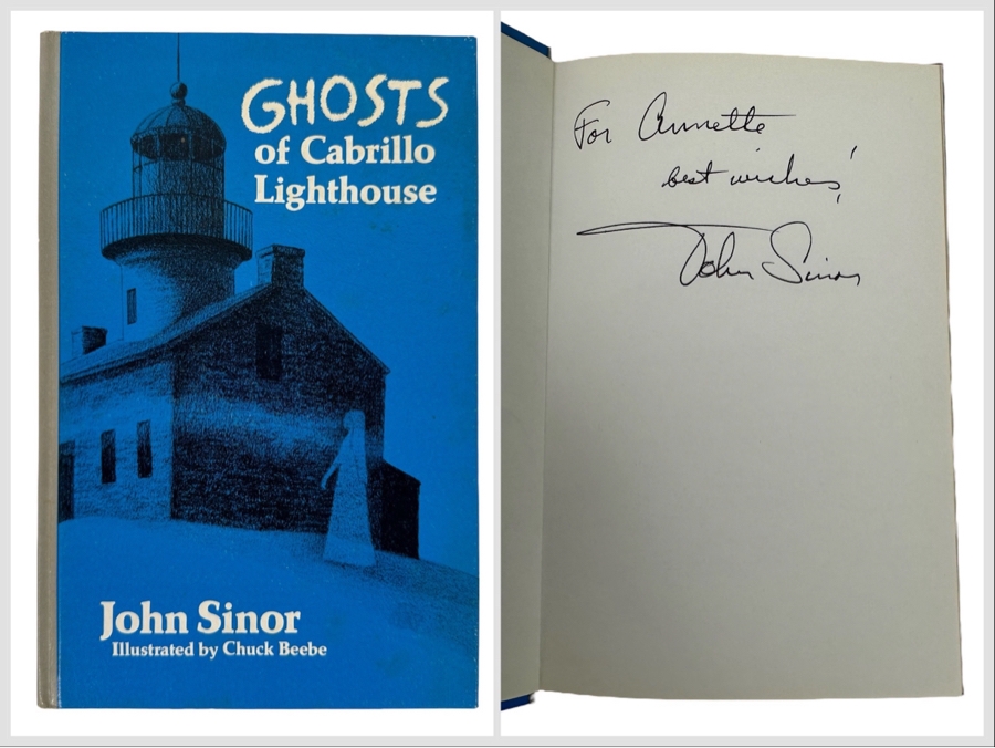 Signed First Printing Hardcover Book Ghosts Of Cabrillo Lighthouse Signed By John Sinor 1977 [Photo 1]