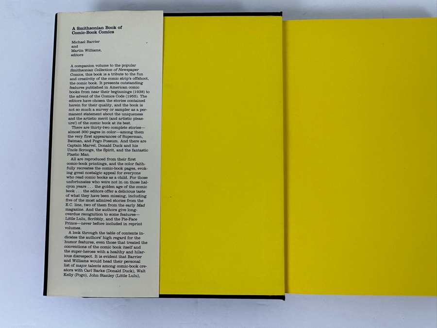 First Edition Hardcover Book A Smithsonian Book Of Comic-Book Comics 1981 [Photo 3]