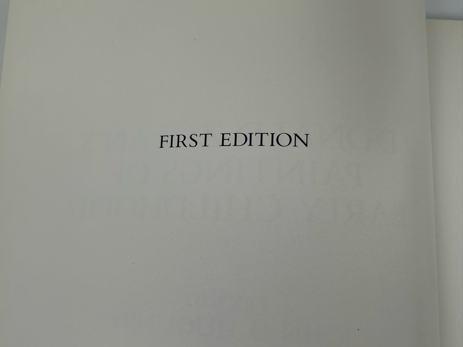 Signed First Edition Hardcover Book Donald Zolan's Paintings Of Early Childhood By John D. Hungunin Signed By Donald Zolan 1984 [Photo 10]