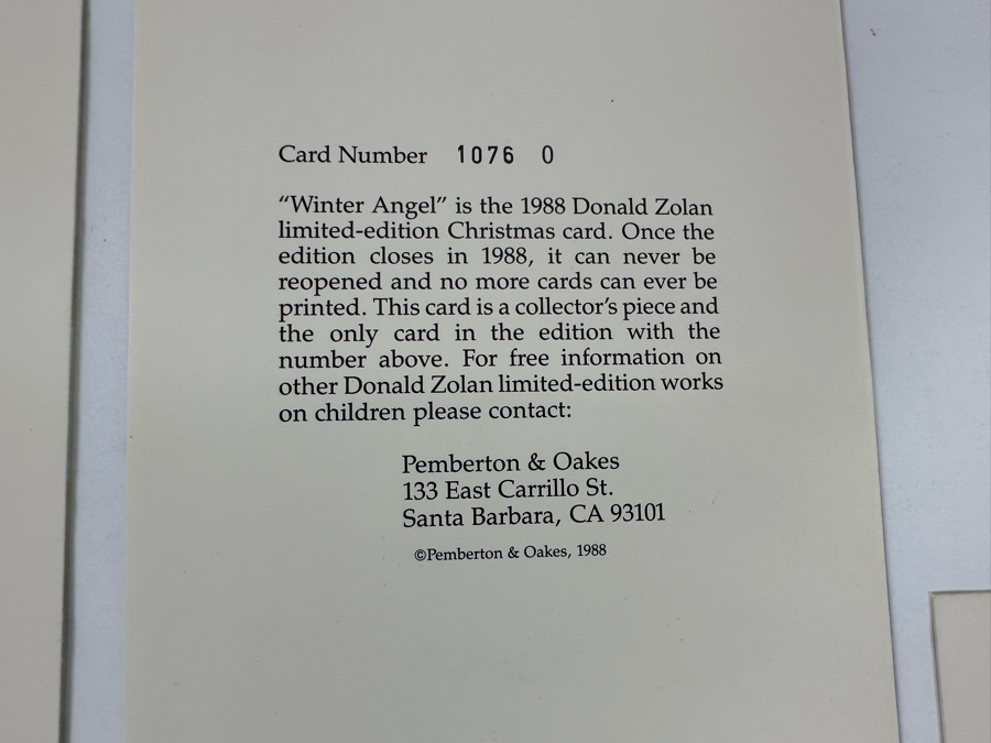 Donald Zolan (1937-2009, American) Seven Hand Signed Limited Edition Christmas Cards [Photo 24]