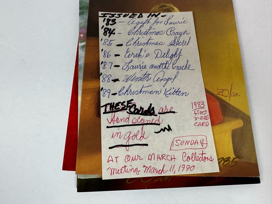 Donald Zolan (1937-2009, American) Seven Hand Signed Limited Edition Christmas Cards [Photo 29]