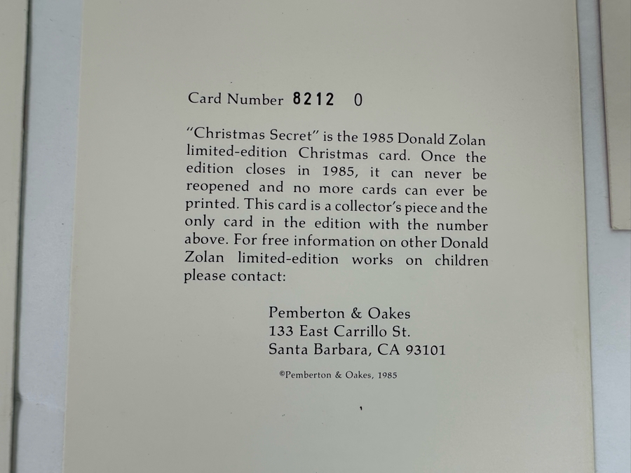Donald Zolan (1937-2009, American) Seven Hand Signed Limited Edition Christmas Cards [Photo 27]
