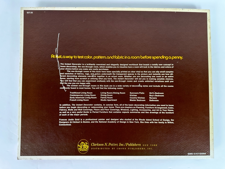 Vintage 1977 First Edition Book The Instant Decorator By Frances Joslin Gold [Photo 13]