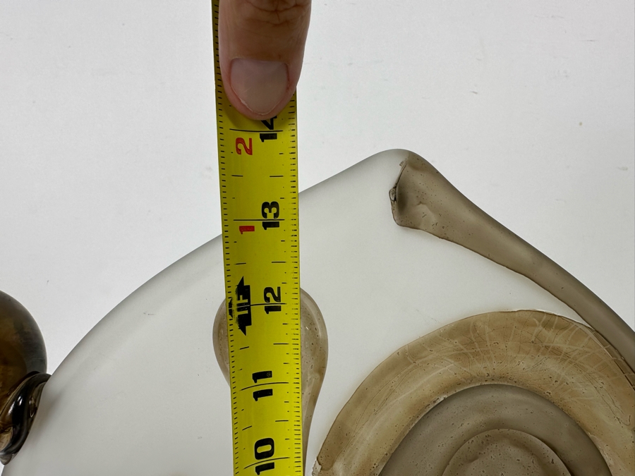 Ion Tamaian (B. 1954, Romania) Signed Abstract Art Glass Sculpture 12.5W X 3D X 14H [Photo 18]