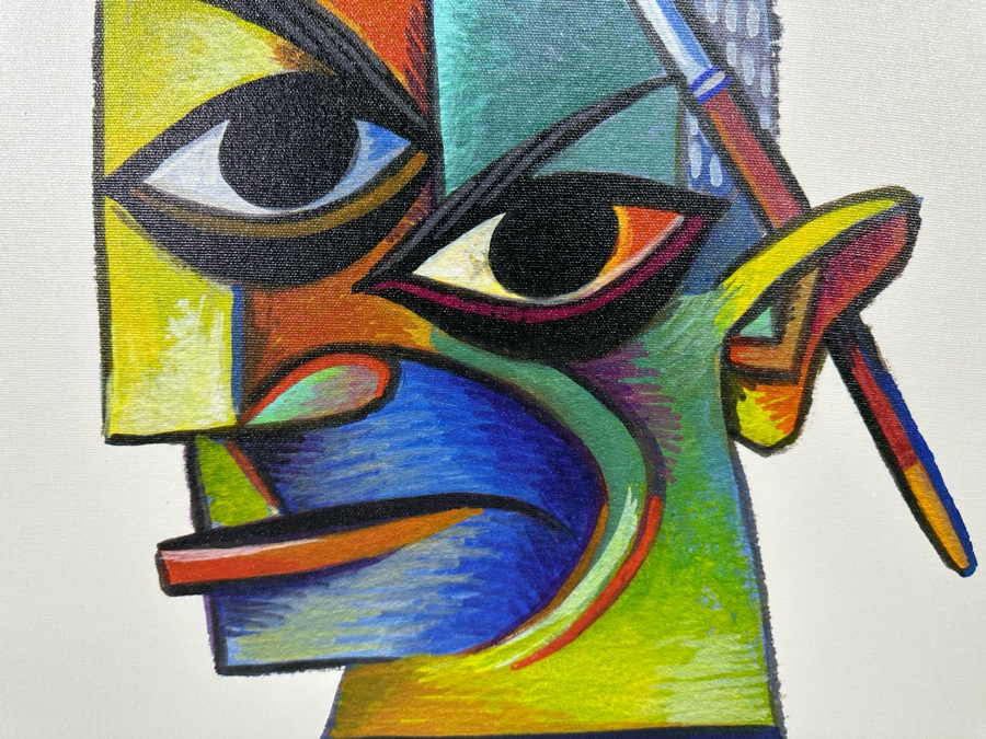 David Cowles (B. 1961, American) Signed Limited Edition Caricature Canvas Print Titled Pablo Picasso 2012 Numbered 217 Of 300 16 X 20 [Photo 5]