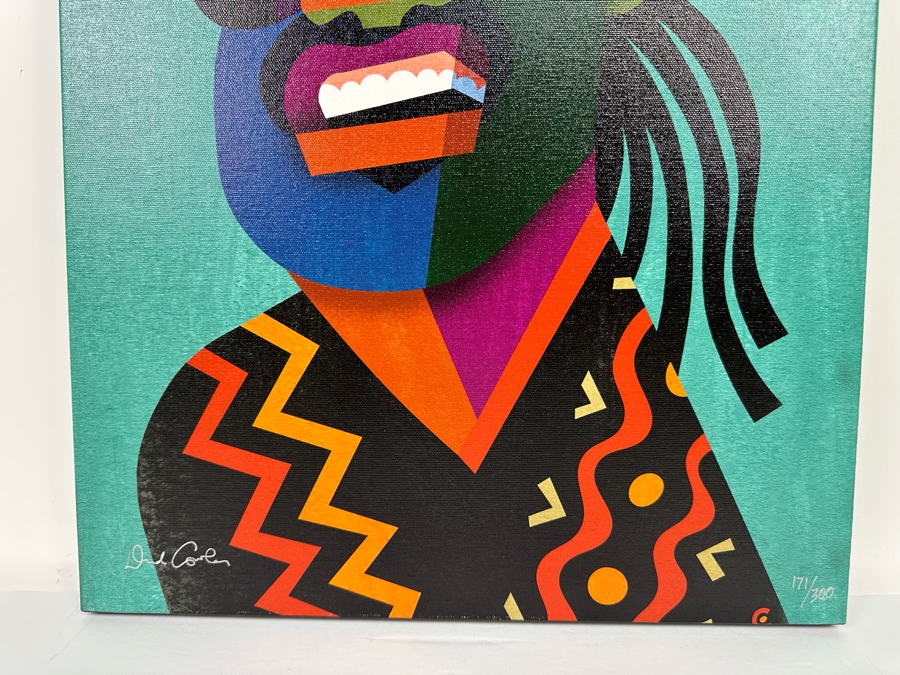 David Cowles (B. 1961, American) Signed Limited Edition Caricature Canvas Print Titled Stevie Wonder 2012 Numbered 171 Of 300 16 X 20 [Photo 6]