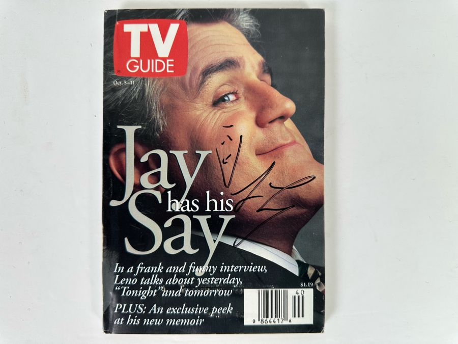Signed Jay Leno TV Guide [Photo 2]