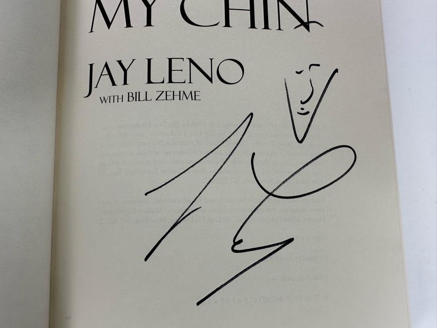 Signed First Edition Hardcover Book Leading With My Chin Signed By Jay Leno 1996 [Photo 7]