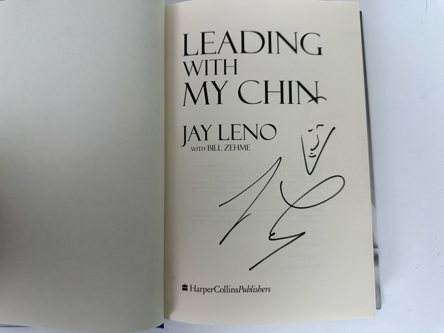 Signed First Edition Hardcover Book Leading With My Chin Signed By Jay Leno 1996 [Photo 5]
