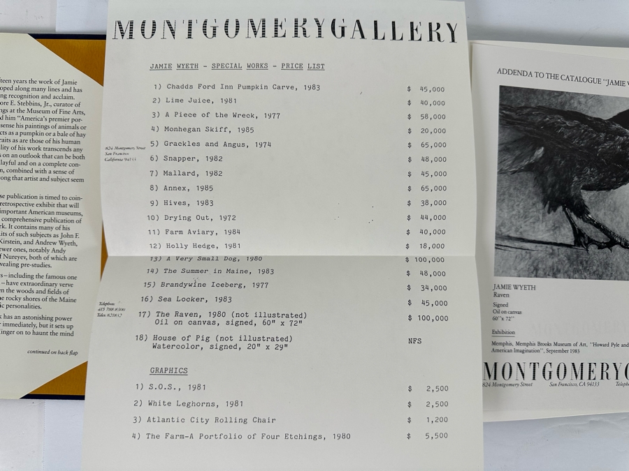 First Printing Hardcover Book Jamie Wyeth 1980 [Photo 4]