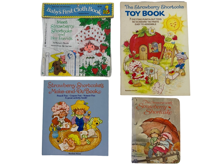 Three First Edition Strawberry Shortcake Books And Sealed Baby's First Cloth Book Meet Strawberry Shortcake And Her Friends - All From 1980 [Photo 1]