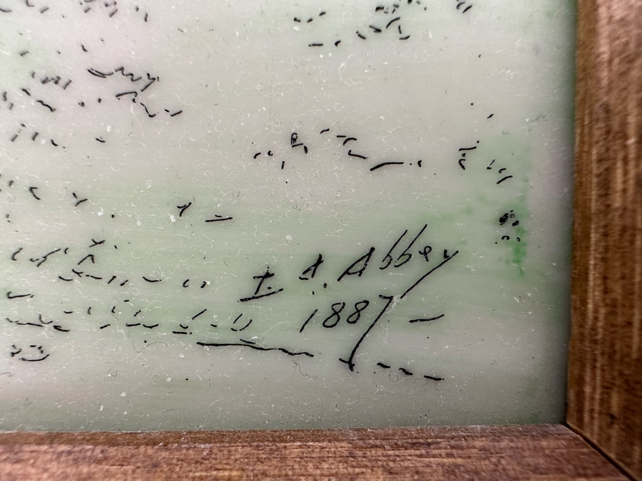 Edwin Austin Abbey (1852-1911, American) Vintage Tennis Match Color Printed On Celluloid 8 X 10 Framed Signed In Plate E. A. Abbey / 1887 [Photo 7]