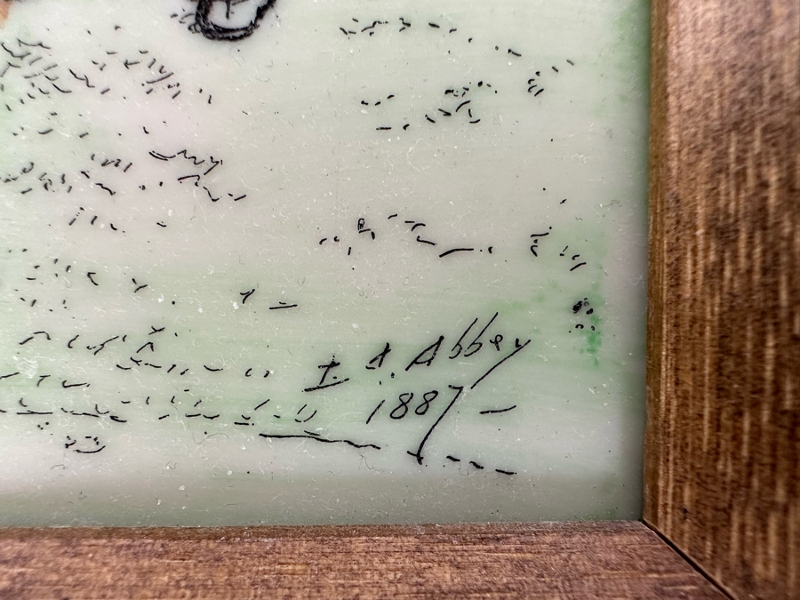 Edwin Austin Abbey (1852-1911, American) Vintage Tennis Match Color Printed On Celluloid 8 X 10 Framed Signed In Plate E. A. Abbey / 1887 [Photo 6]