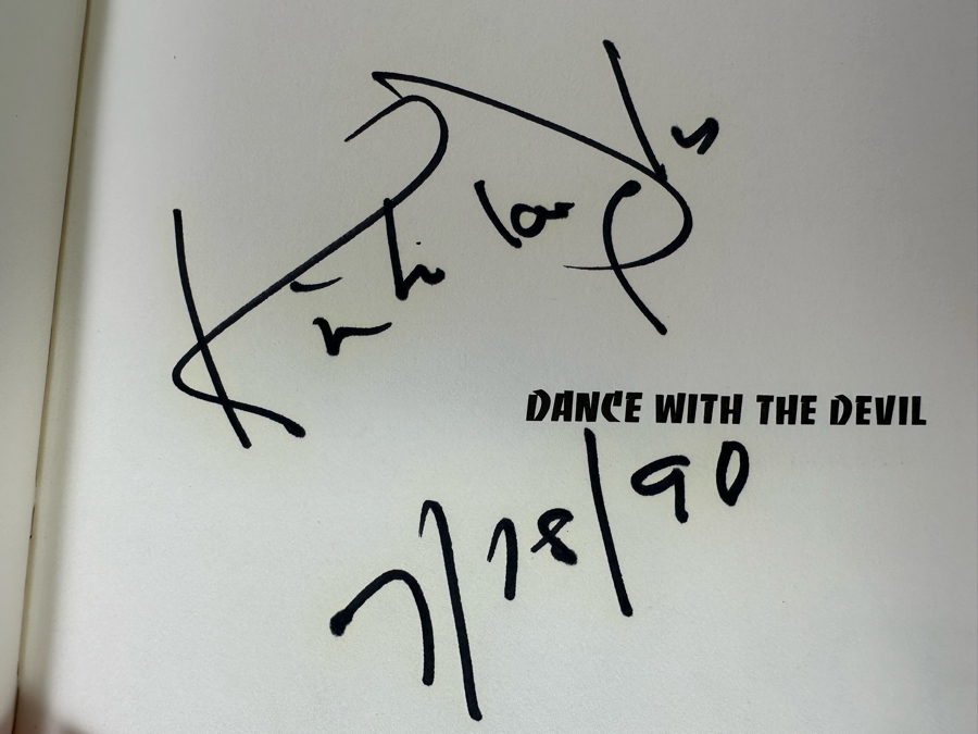 Signed First Edition Hardcover Book Dance With The Devil Signed By Kirk Douglas 1990 With Additional Signed Event Card [Photo 7]