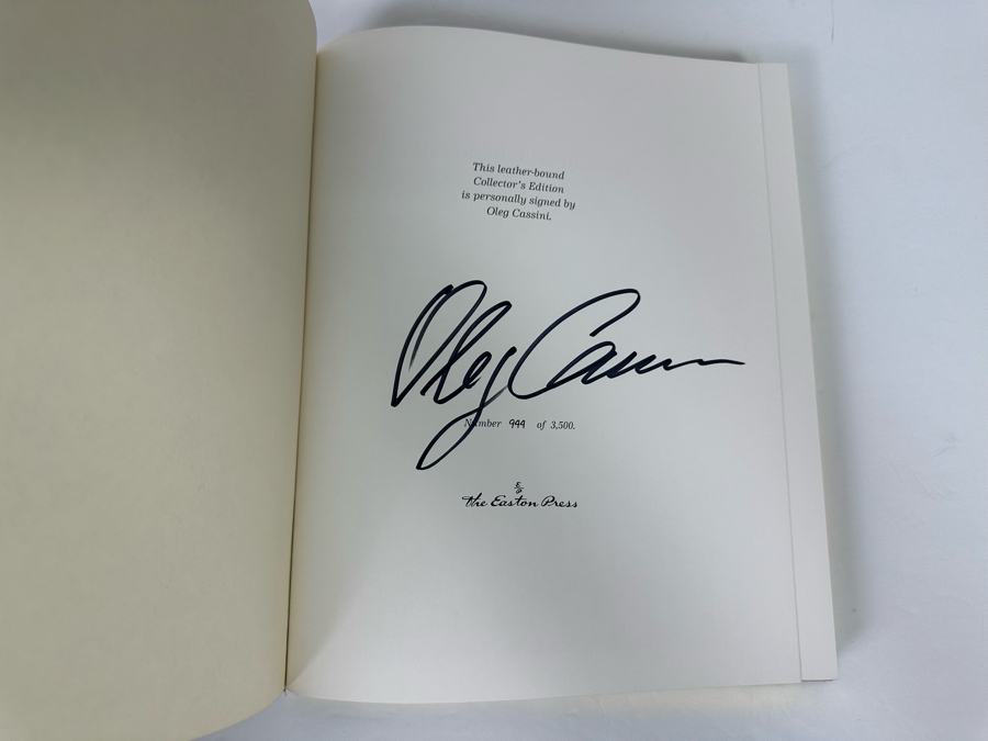 Signed Limited First Edition Leather-Bound Easton Press Hardcover Book A Thousand Days Of Magic Dressing Jacqueline Kennedy For The White House Signed By Oleg Cassini Numbered 944 Of 3,500 [Photo 8]