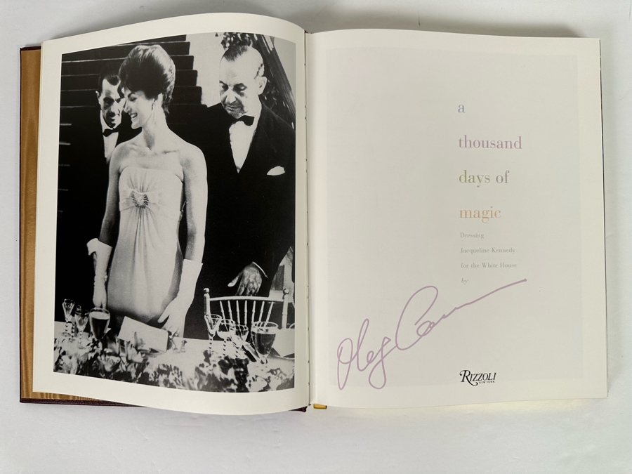 Signed Limited First Edition Leather-Bound Easton Press Hardcover Book A Thousand Days Of Magic Dressing Jacqueline Kennedy For The White House Signed By Oleg Cassini Numbered 944 Of 3,500 [Photo 11]