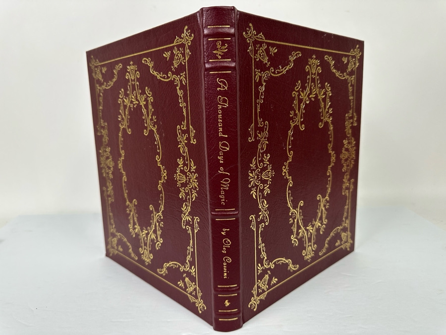 Signed Limited First Edition Leather-Bound Easton Press Hardcover Book A Thousand Days Of Magic Dressing Jacqueline Kennedy For The White House Signed By Oleg Cassini Numbered 944 Of 3,500 [Photo 5]