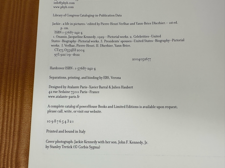 First Edition Leather-Bound Hardcover Easton Press Book Jackie Kennedy: A Life In Pictures By Yann-Brice Dherbier & Pierre-Henri Verlhac 2004 [Photo 7]
