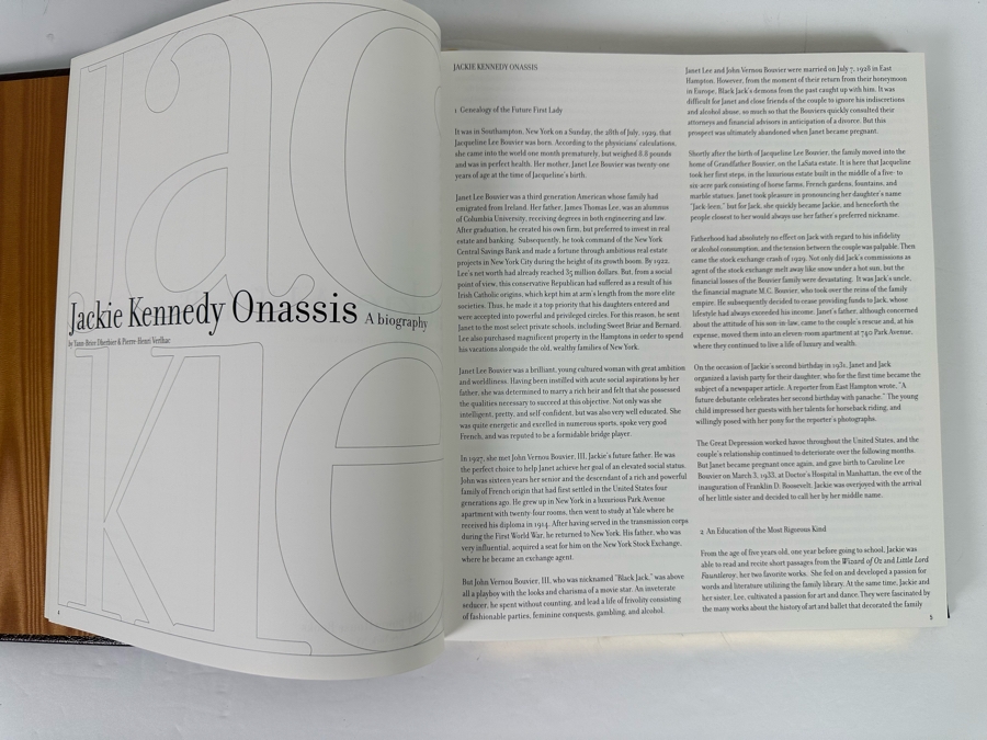 First Edition Leather-Bound Hardcover Easton Press Book Jackie Kennedy: A Life In Pictures By Yann-Brice Dherbier & Pierre-Henri Verlhac 2004 [Photo 9]